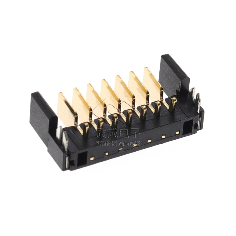 刀片電池連接器2.0間距7P公座90度彎插 ZC-07P20HHC帶魚叉帶耳