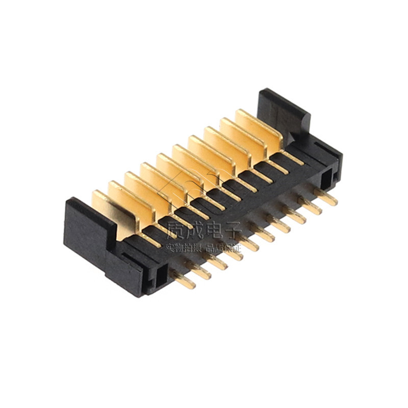 2.0間距10PIN 刀片電池連接器180度插件公座 ZC-10P20LHC大電流