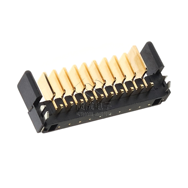 刀片電池連接器 2.0間距10Pin公座90度 ZC-10P20HHC帶魚叉