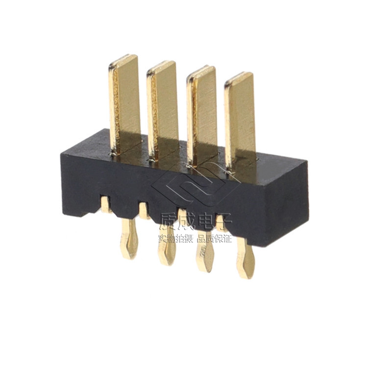 工廠直銷刀片電池連接器公座2.0間距4P直插 ZC-04P20MLHC玩具插座