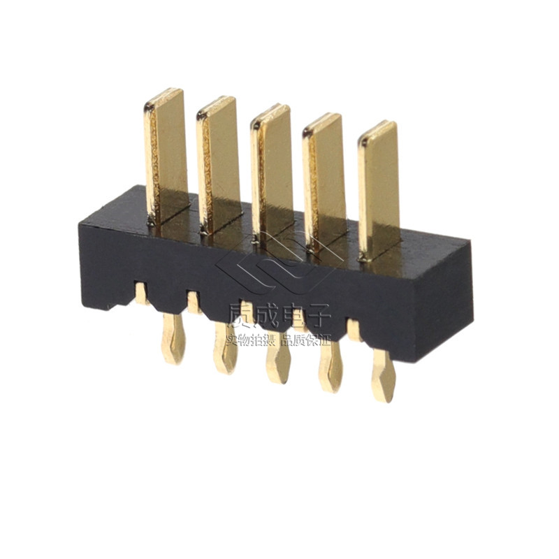 新款智能門鎖電池連接器公頭2.0-5P立式插件 ZC-05P20MLHC刀片式