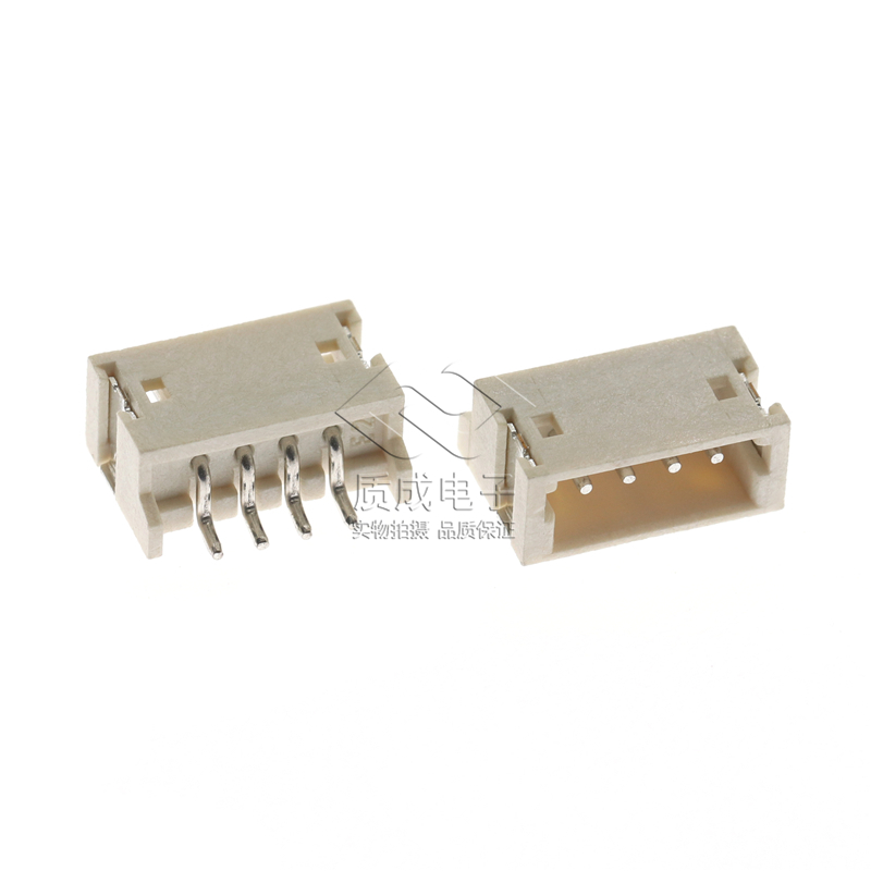 工廠直銷貼片針座1.5-4Pin臥貼連接器 1.5-4A米色耐高溫接線端子