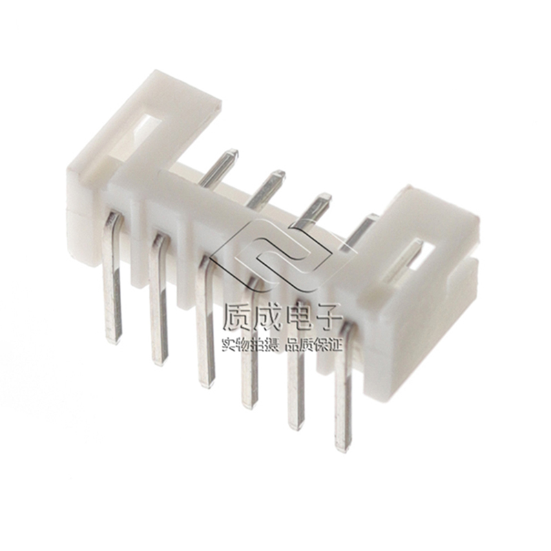 2.0-6AW臥式插件針座 2.0-6P白色銅彎針接線端子 WAFER線束連接器