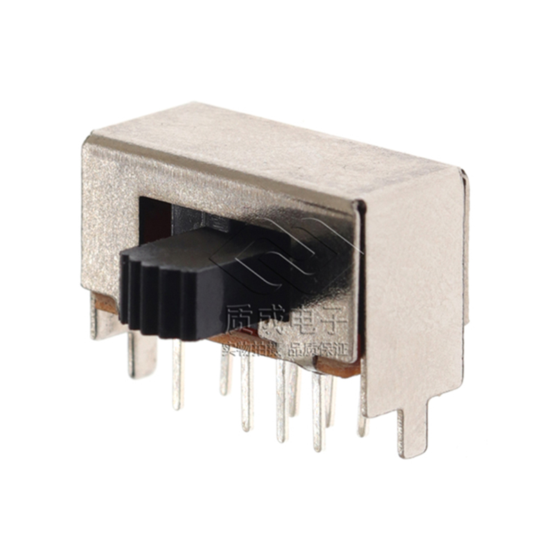 手電筒側撥SK-23E01（2P3T)波段開關 雙排8腳左三右一柄高L2-12