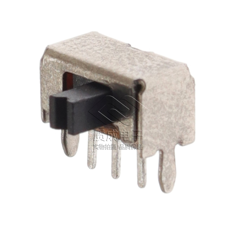 撥動開關SK-12D07臥式三腳插件 柄高2-8 側撥單排兩檔滑動開關