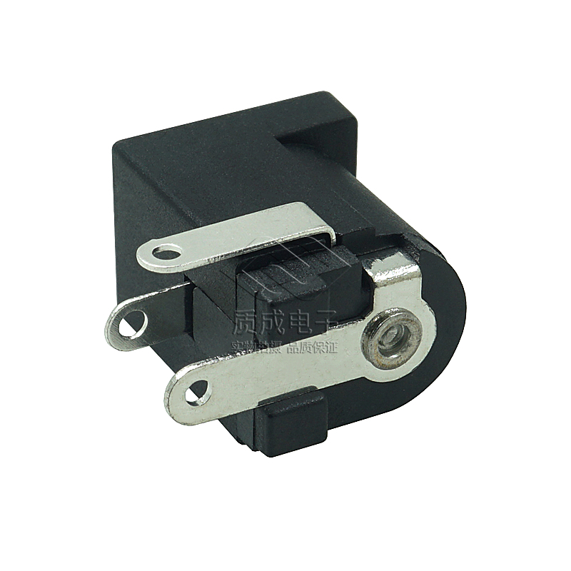 DC電源插座005-2.0針有扣直流電源接口母座三腳