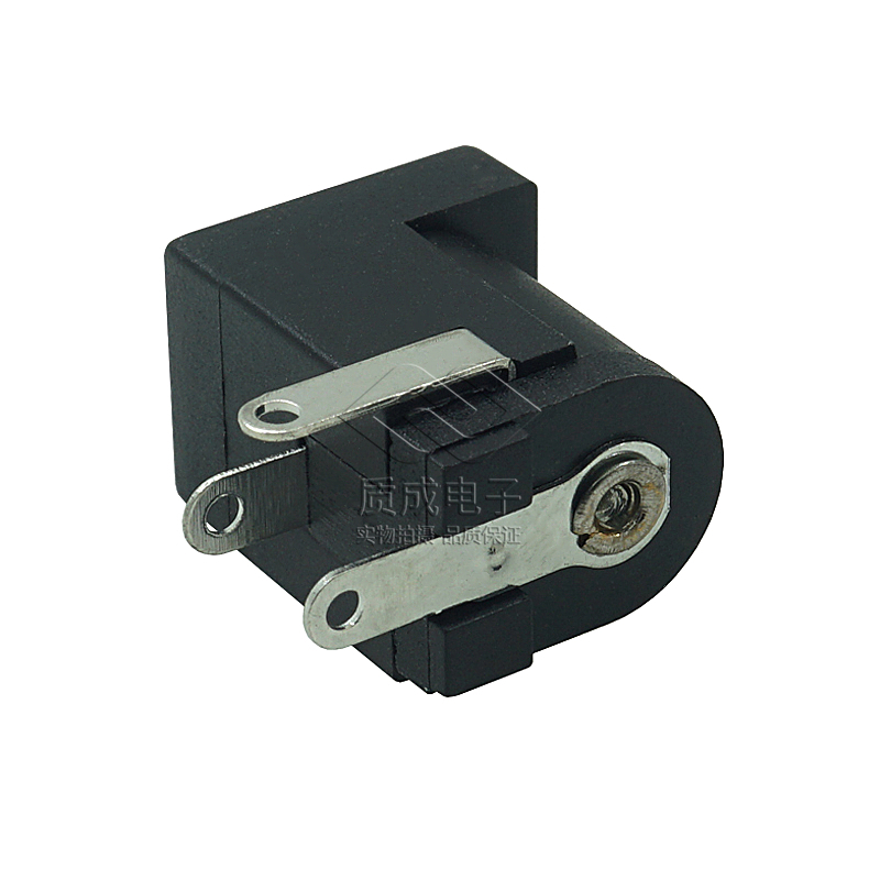 DC005-2.5電源插座臥式三腳直流式插件電源接口全銅芯插座耐高溫