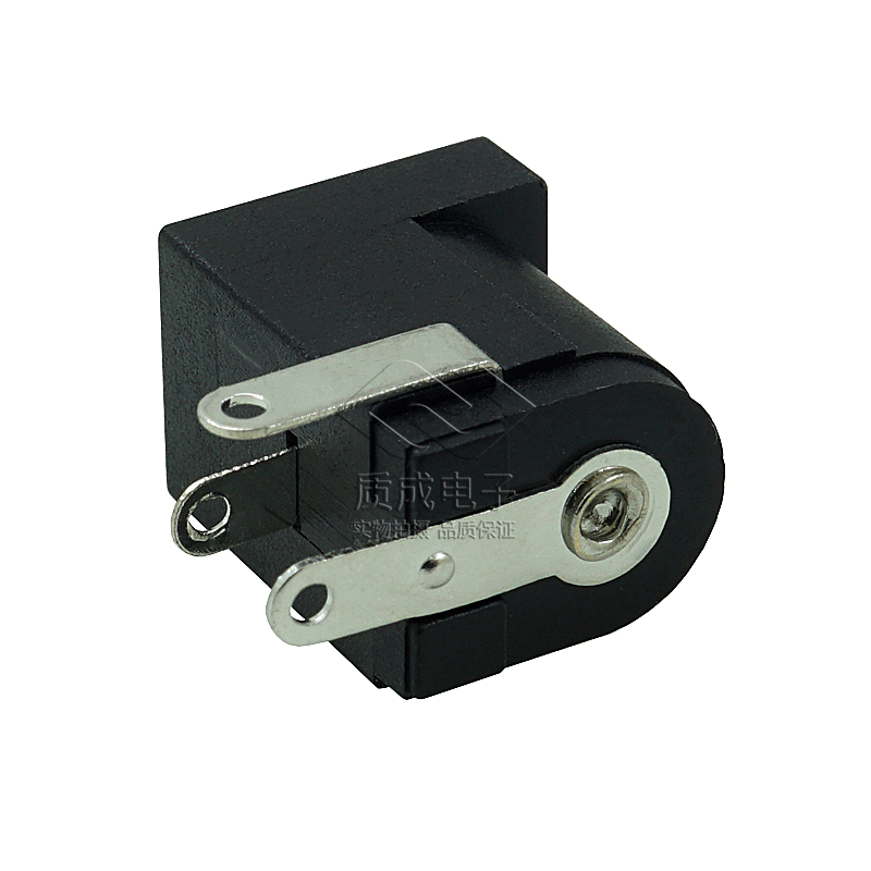 DC充電插座DC005全銅環保耐高溫直插直流電源接口母座三腳