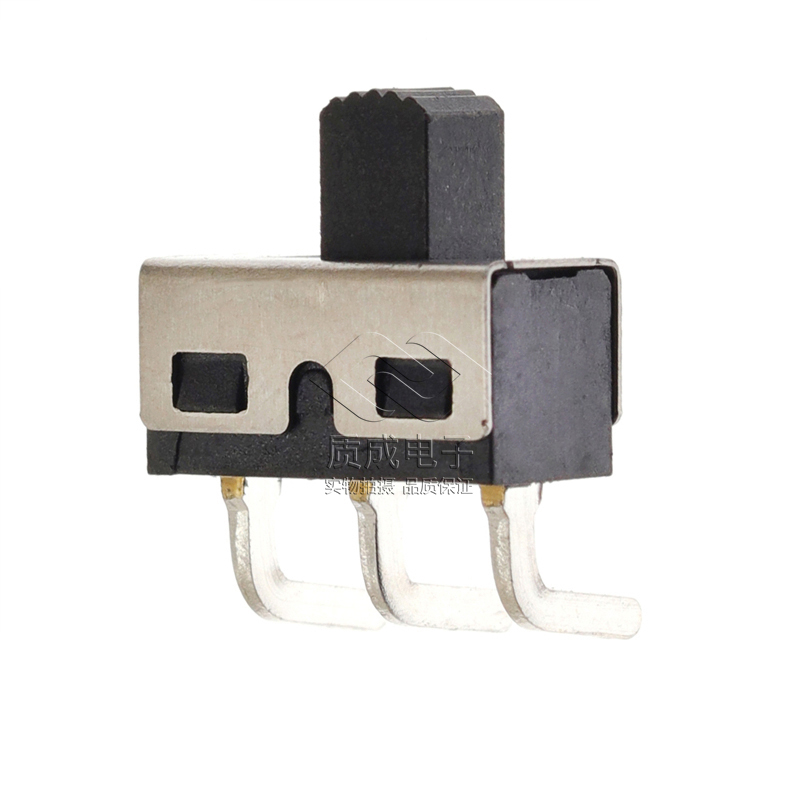 廠家供應SS-12D06三腳立式撥動開關 彎腳兩檔推動開關 柄高L2-8mm