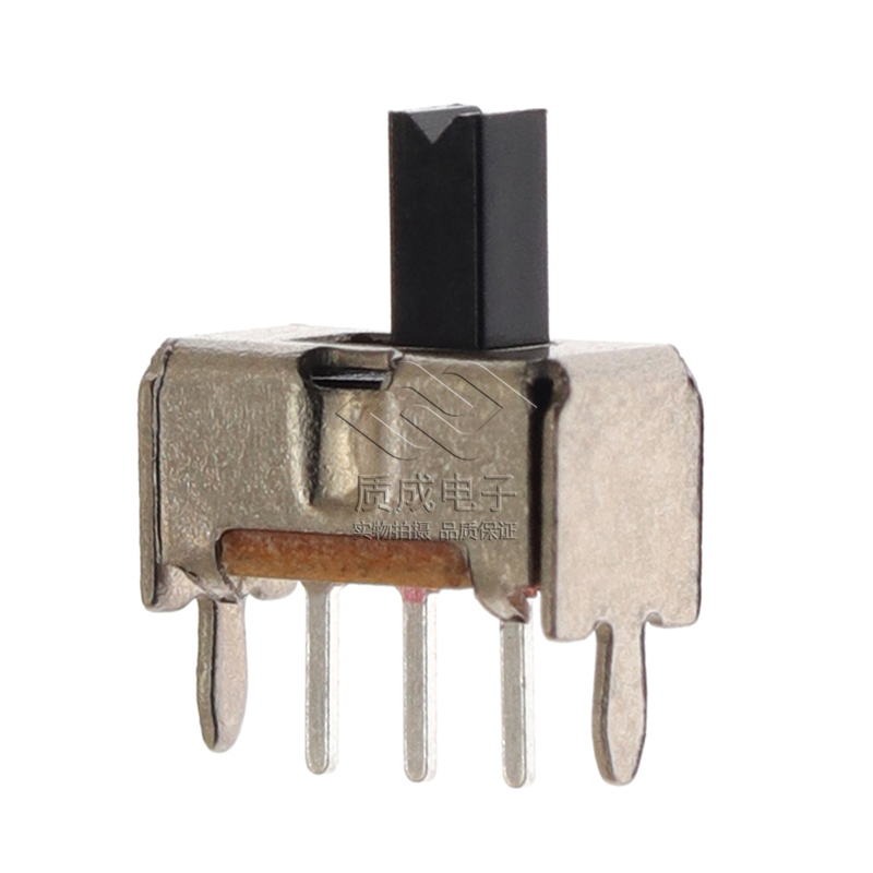 撥動開關SS12D07立式插件 單排三腳帶固定柱 VG柄高2-9mm左右滑動