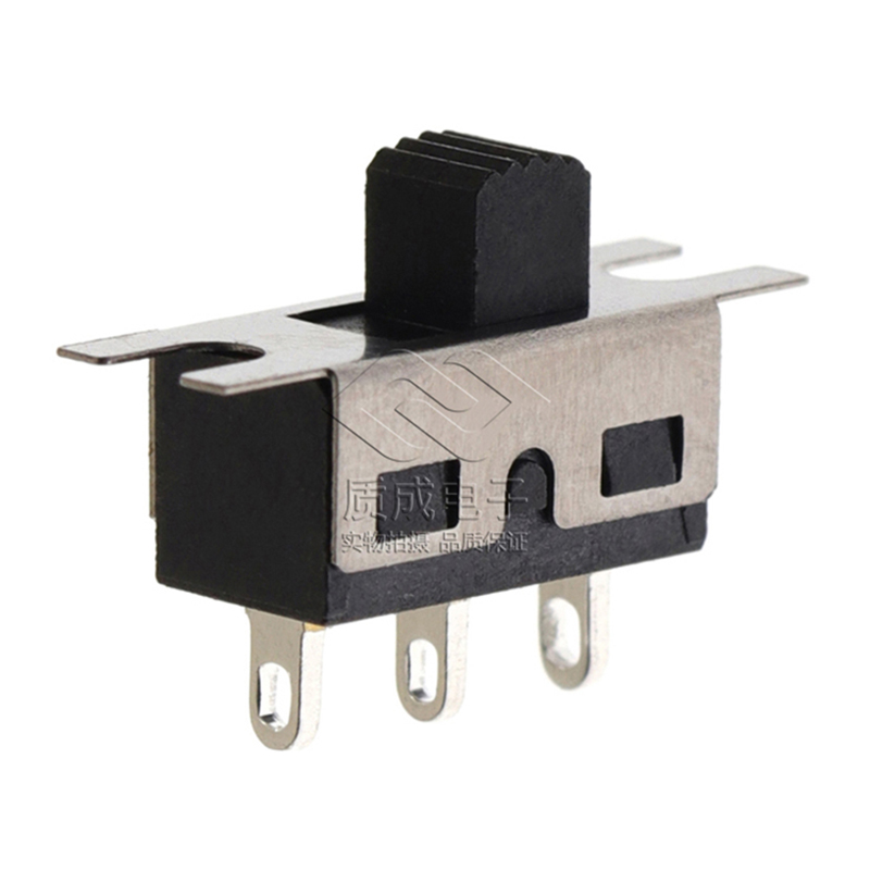 廠家供應SS-12D08立式帶耳撥動開關 柄高L2-8 單排兩檔1P2T大電流