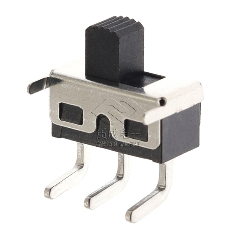 SS-12D011 單極雙位撥動(dòng)開(kāi)關(guān) 90度彎腳支架黑柄滑動(dòng)開(kāi)關(guān)柄高L2-8