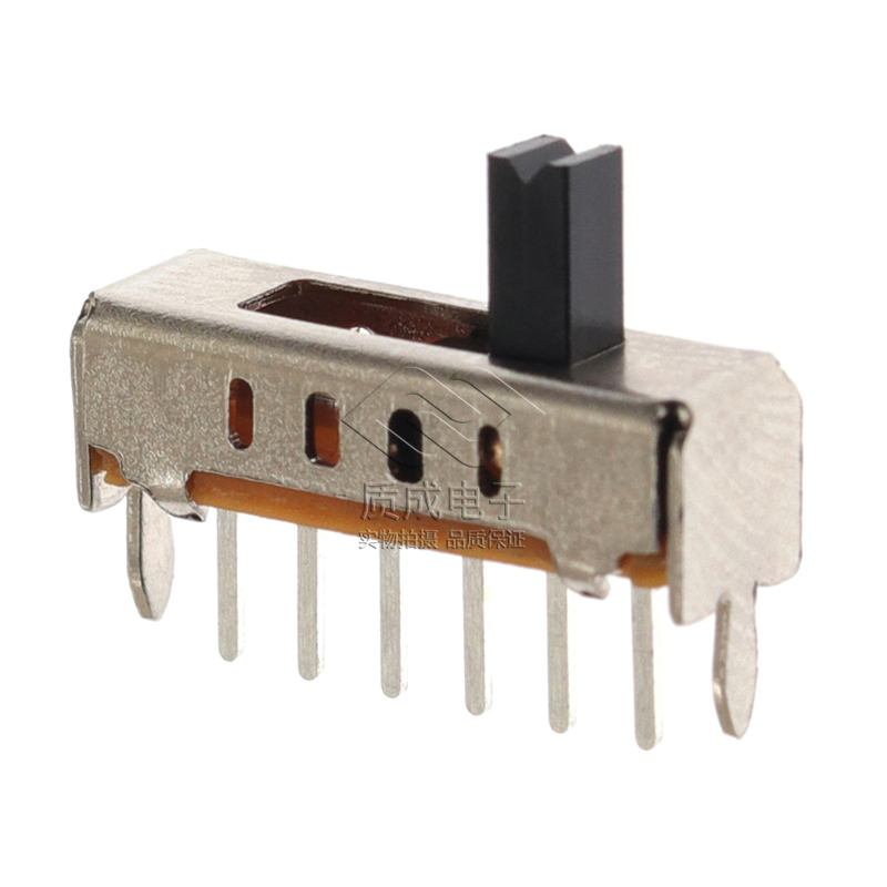 SS-14D01單排六腳帶支架撥動開關 立式插件四檔 燈飾耐溫推動開關