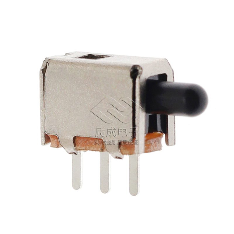 推動開關單排兩檔PS-12D33三腳小型直鍵按鈕電源開關柄高L3-6MM
