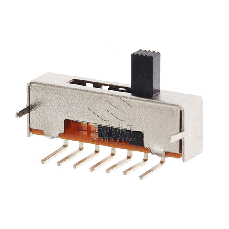 SS-15E01立式五檔彎腳插件撥動開關SS-15E01單排七腳燈飾滑動開關