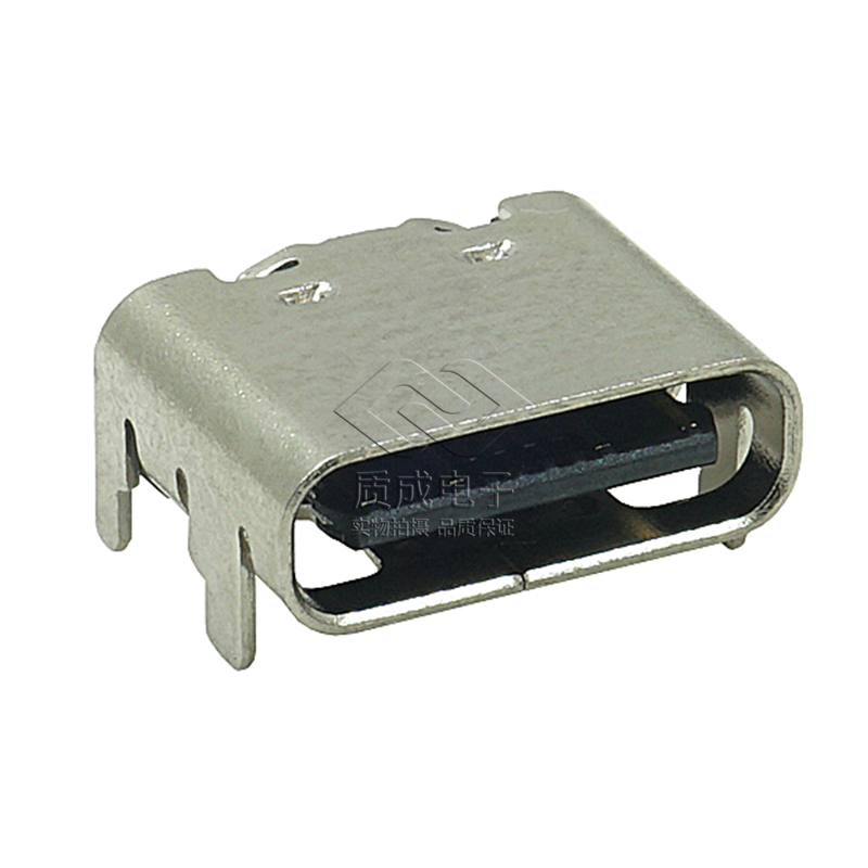 TYPE-C 16PIN四腳插板3M板上短體L6.5腳長1.2無彈片