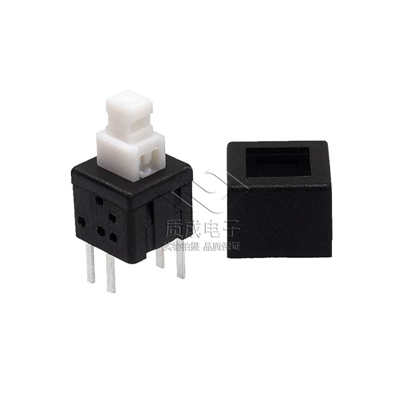 7.2X7.2高頭無(wú)鎖按鍵開(kāi)關(guān)五腳插件式