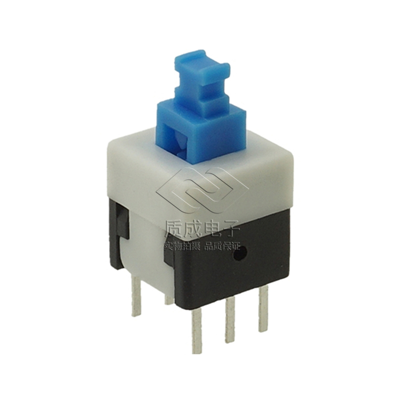 8X8藍(lán)白雙排六腳耐高溫?zé)o鎖防水防塵按鍵開(kāi)關(guān)插件