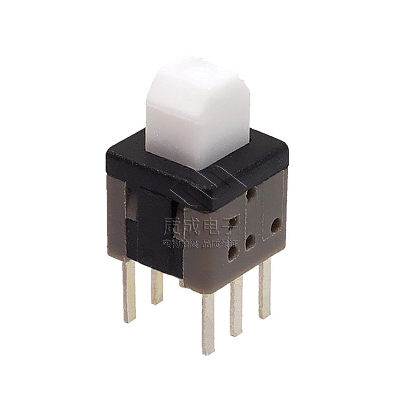 廠家供應(yīng)插件菱形頭波峰焊六腳插件耐高溫自鎖無(wú)鎖按鍵開(kāi)關(guān)
