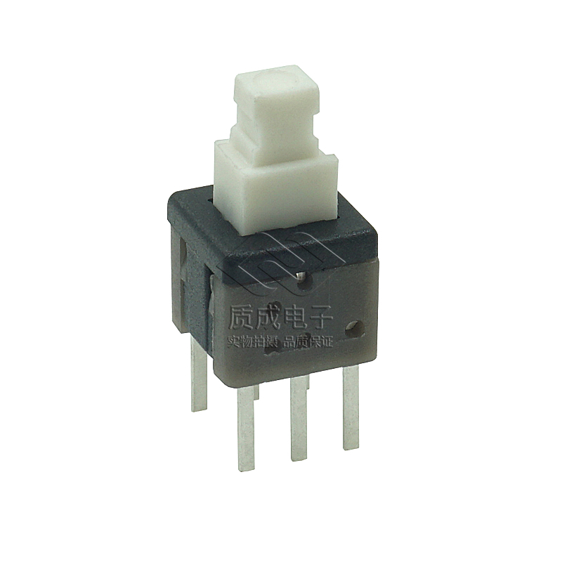 立式插件耐高溫短腳按鍵自鎖/無鎖開關(guān)雙排六針腳