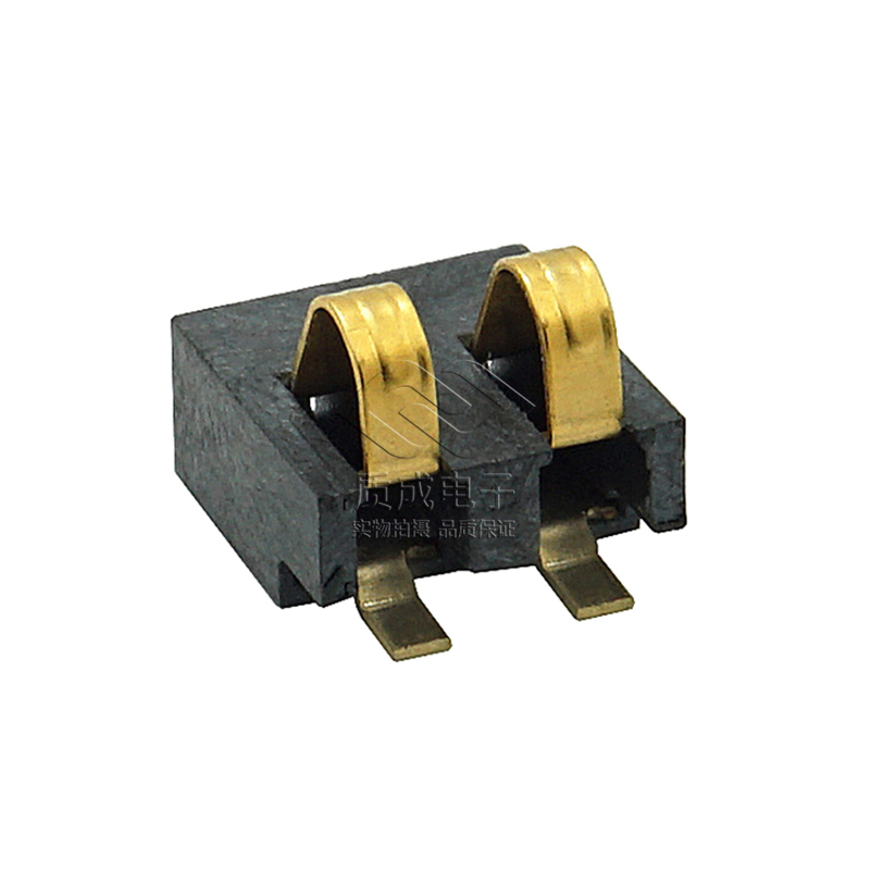 2PIN 2.5PH塑高3.0H貼片臥式電池彈片連接器