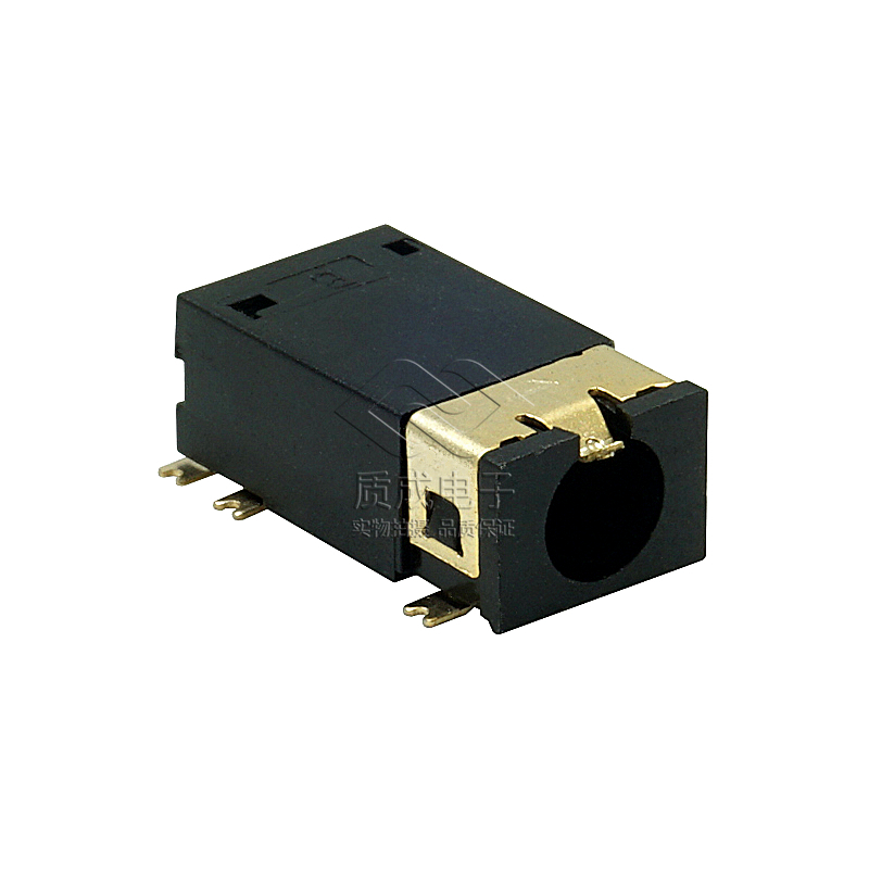 3.5耳機座H4.5無頭短舌片雙柱6PIN全貼全金編帶