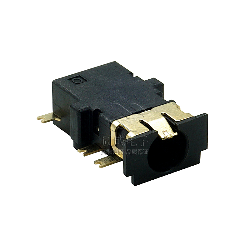 3.5耳機座沉板1.0 6PIN無頭全貼鍍金編帶