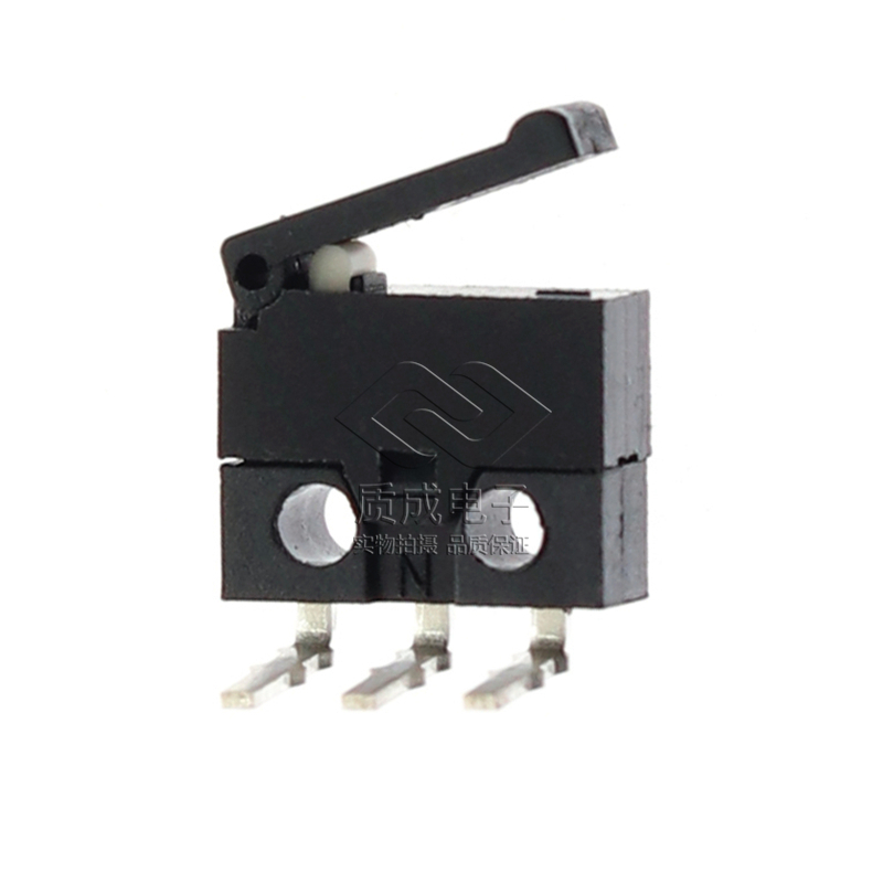 微動開關帶柄左彎3腳貼片復位開關KFC-V-307 小型檢測限位開關