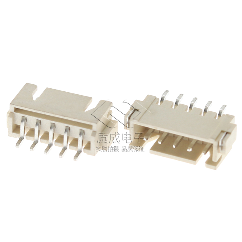臥貼2.54間距針座wafer條形連接器5PIN 臥式貼片SM接插件耐高溫