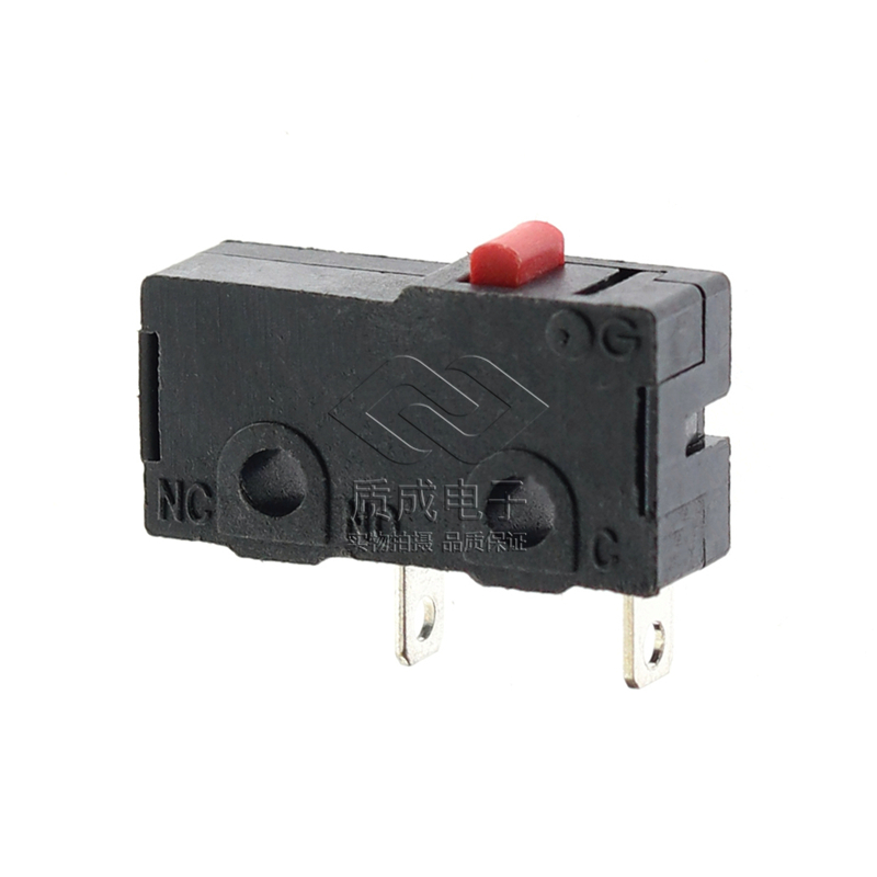 中型微動開關紅色按點兩腳 游戲機行程開關 小家用電器點動開關