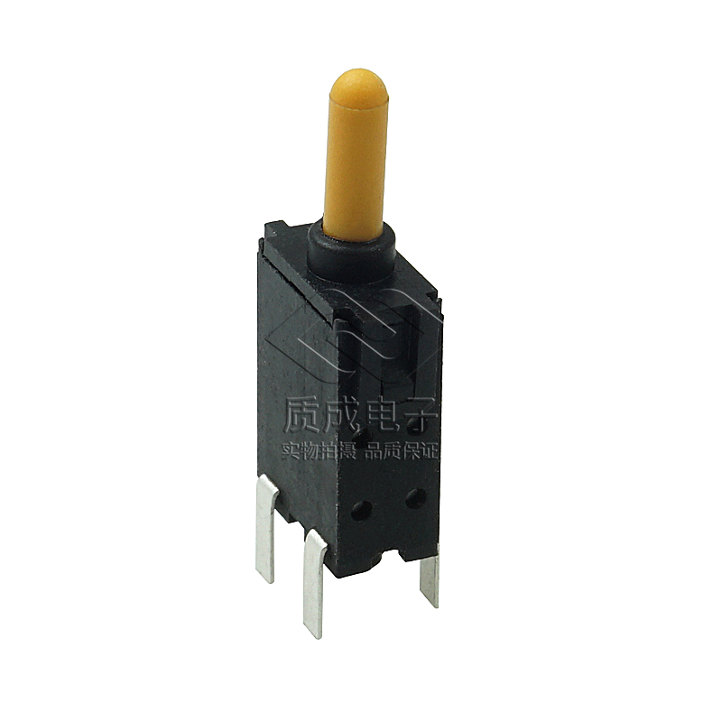 四腳插件輕觸檢測開關黃頭無鎖復位開關TC-0036Y