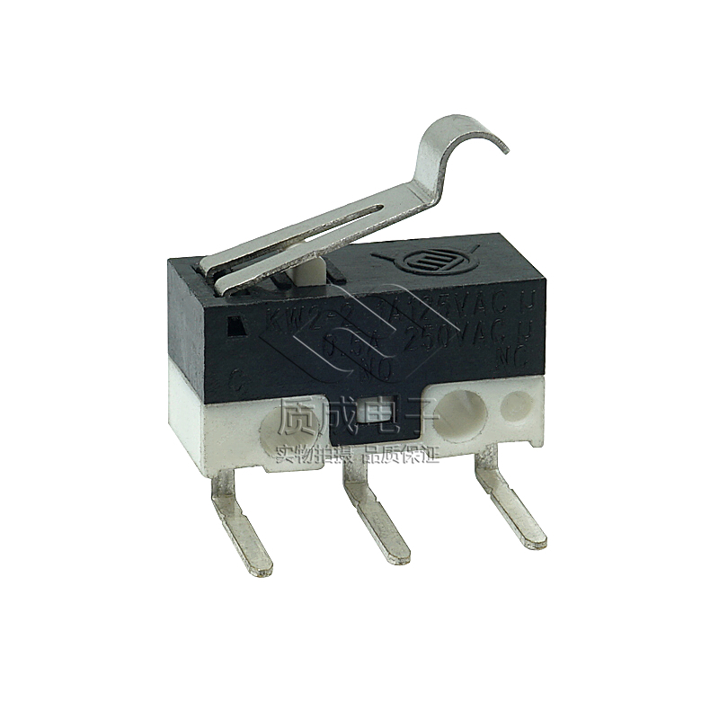 大電流小微動開關(guān)小型電機(jī)微動行程開關(guān)三腳彎腳復(fù)位開關(guān)圓弧柄