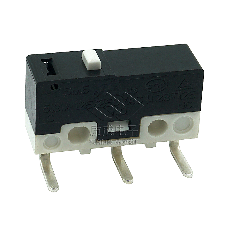 大電流微動開關(guān)SM5-00CL-150-3鼠標(biāo)靈敏限位輕觸開關(guān)無柄彎插腳