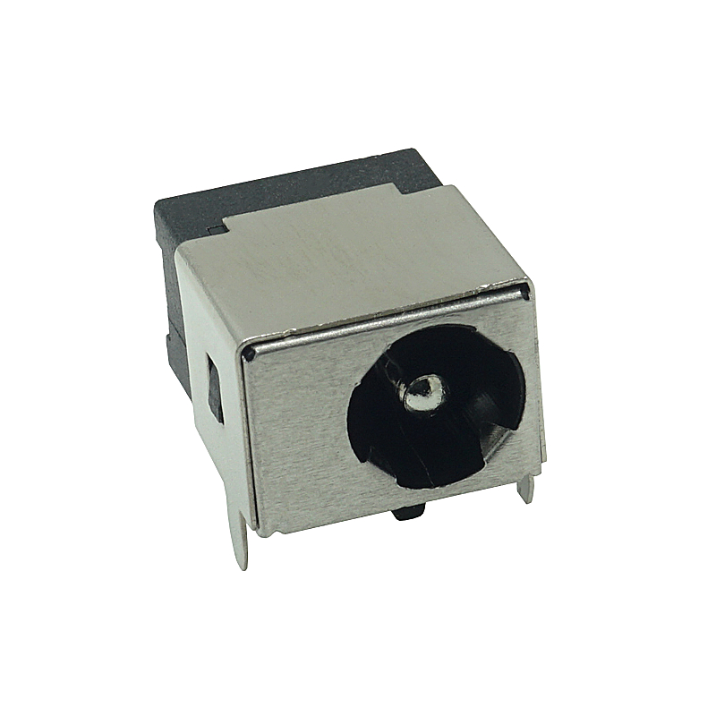 DC-044A全包帶金屬外殼5P直流充電插座接口 帶螺絲孔