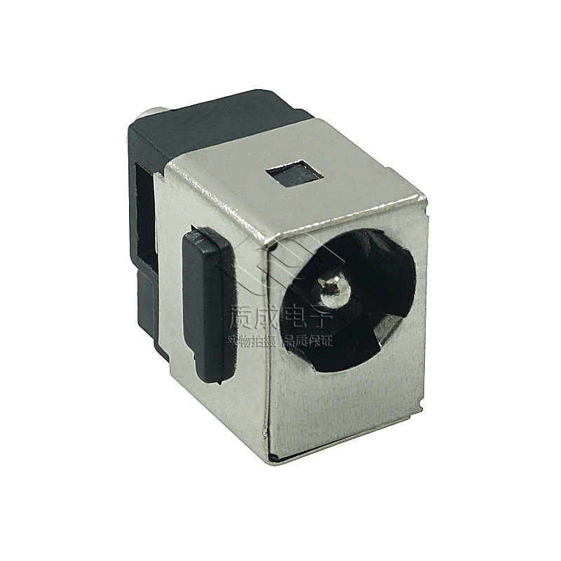 DC-044-2.0針DC電源插座金屬外殼鍍銀立式帶孔大電流 筆記本插座