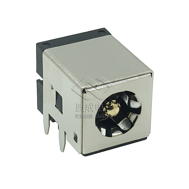 DC-071鍍金筆記本電源母座10A大電流2.5針 臥插DC電源插座